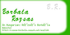 borbala rozsas business card